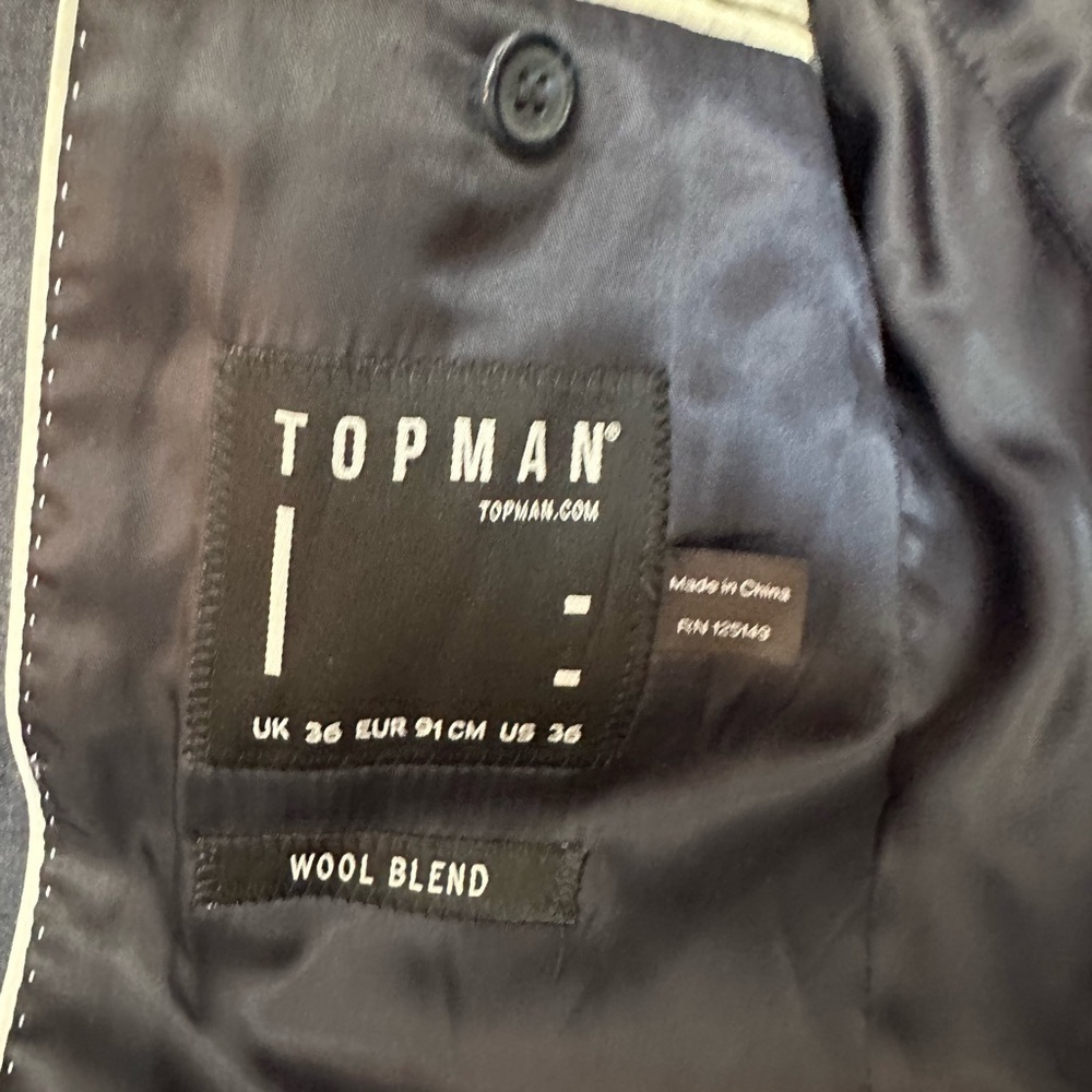 Topman wool blend suit size 36 - Picture 3 of 3